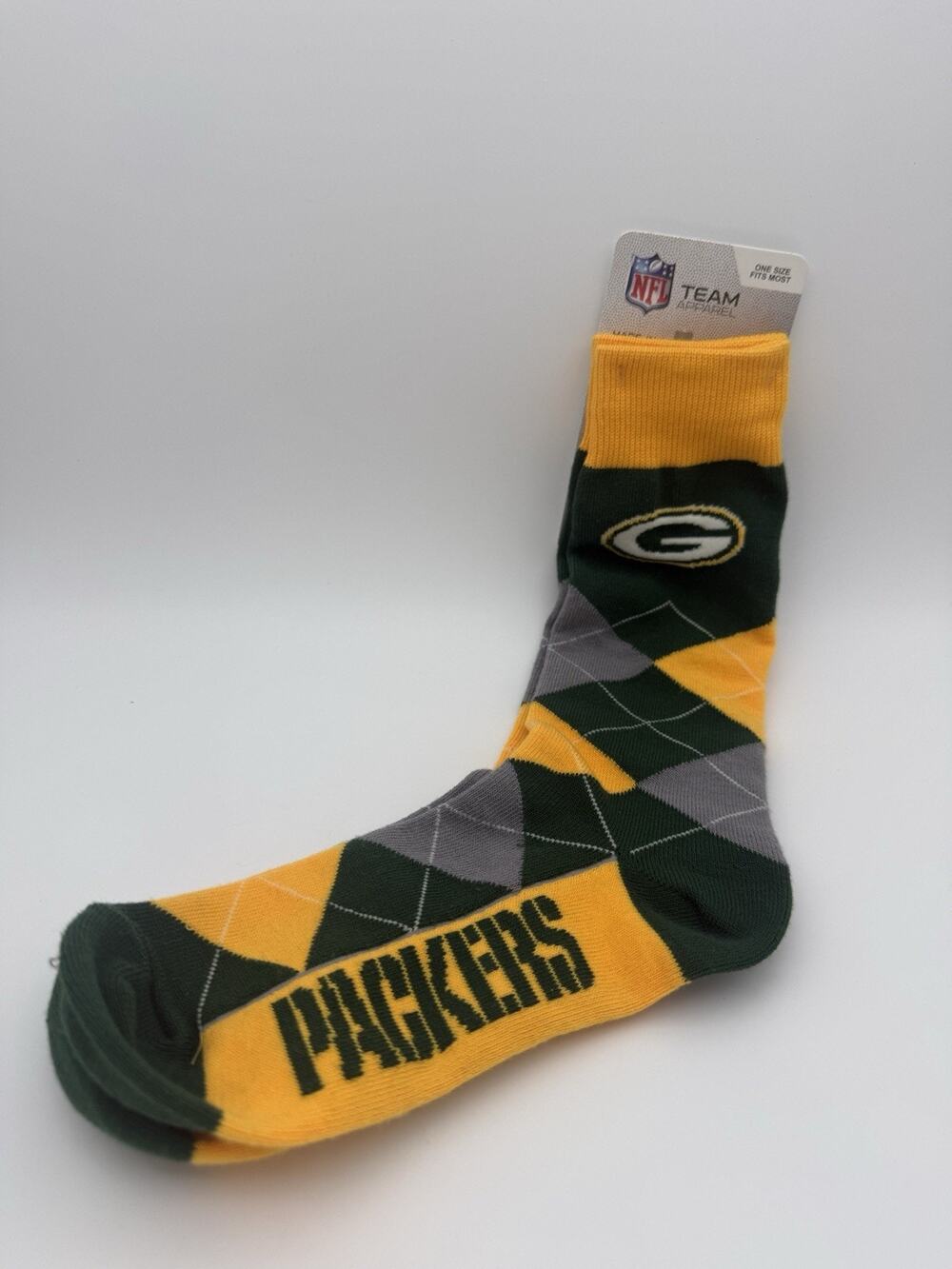 Green Bay Packers Argyle Lineup Crew Dress Socks